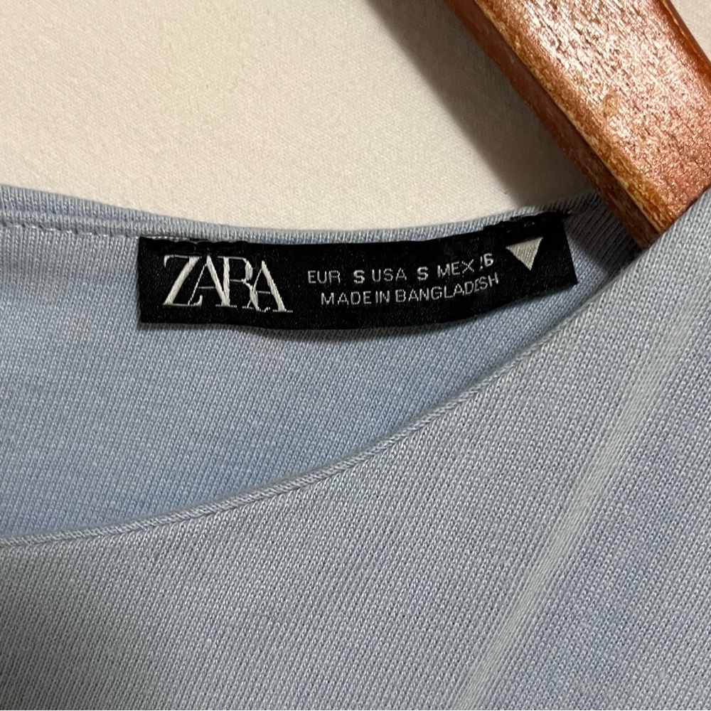 Zara Light Blue Romper L Sleeveless Minimal Chic Flowy Soft Summer - Picture 3 of 12